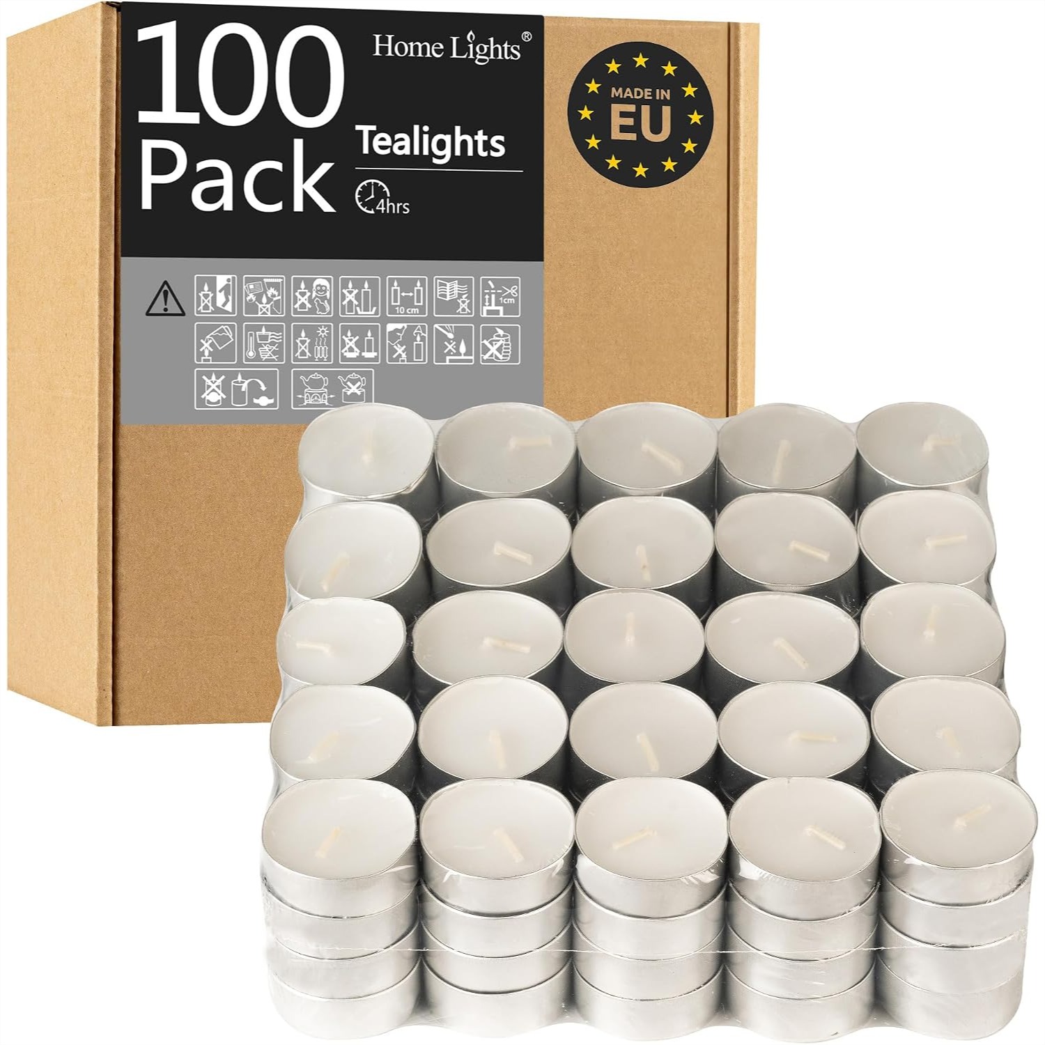 Home Decor Product - Unscented Tealight Candles 4-Hour Burn Time
