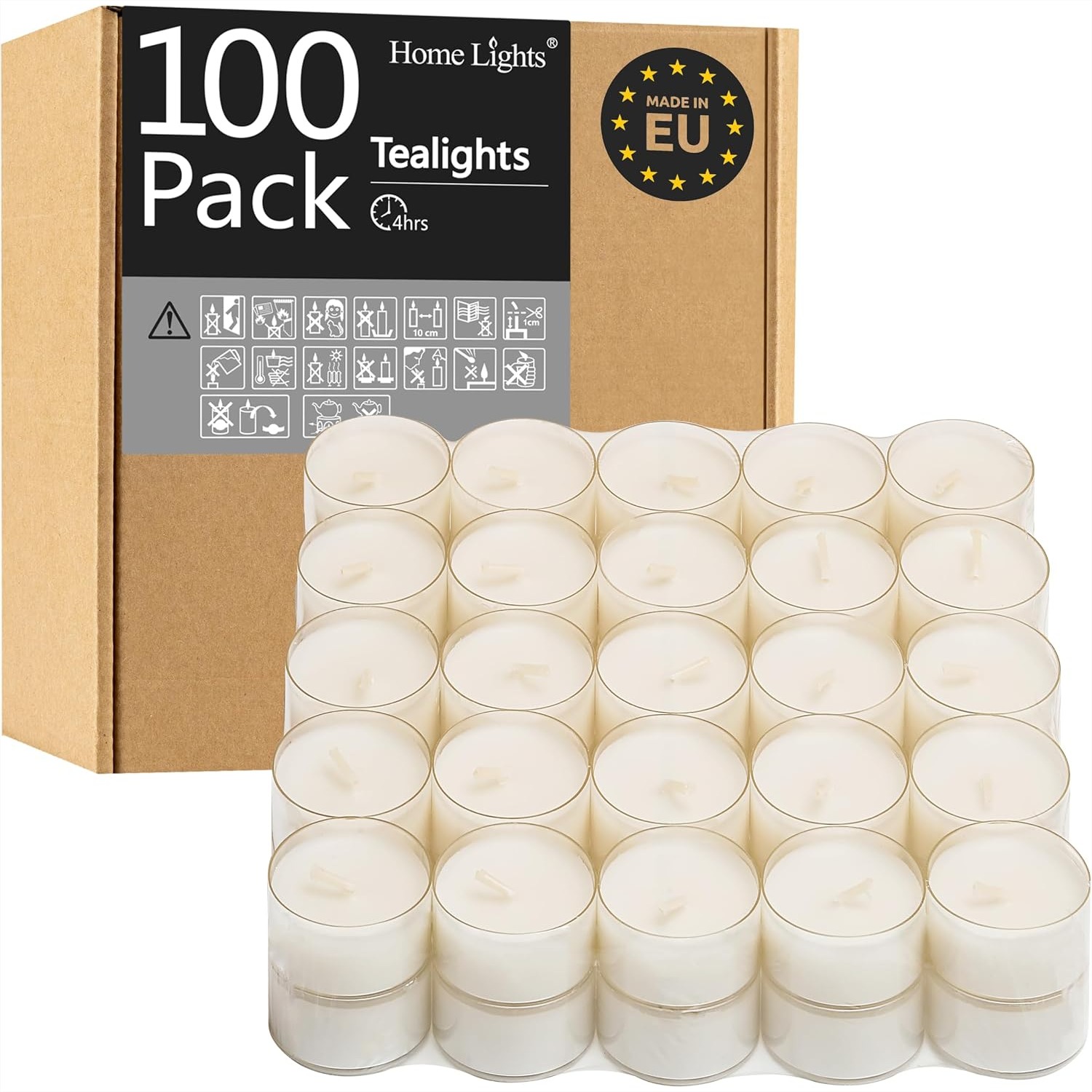 Home Decor Product - Tealight Candles Bulk 100 Pack, White