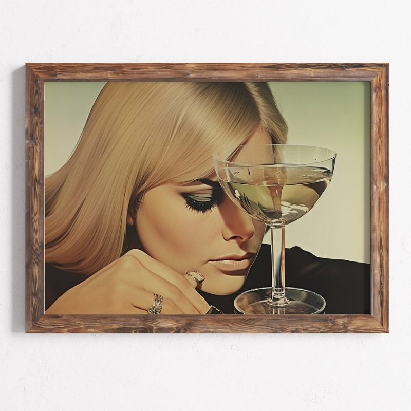Home Decor Mod - Mid Century Vintage Martini Poster Luxury