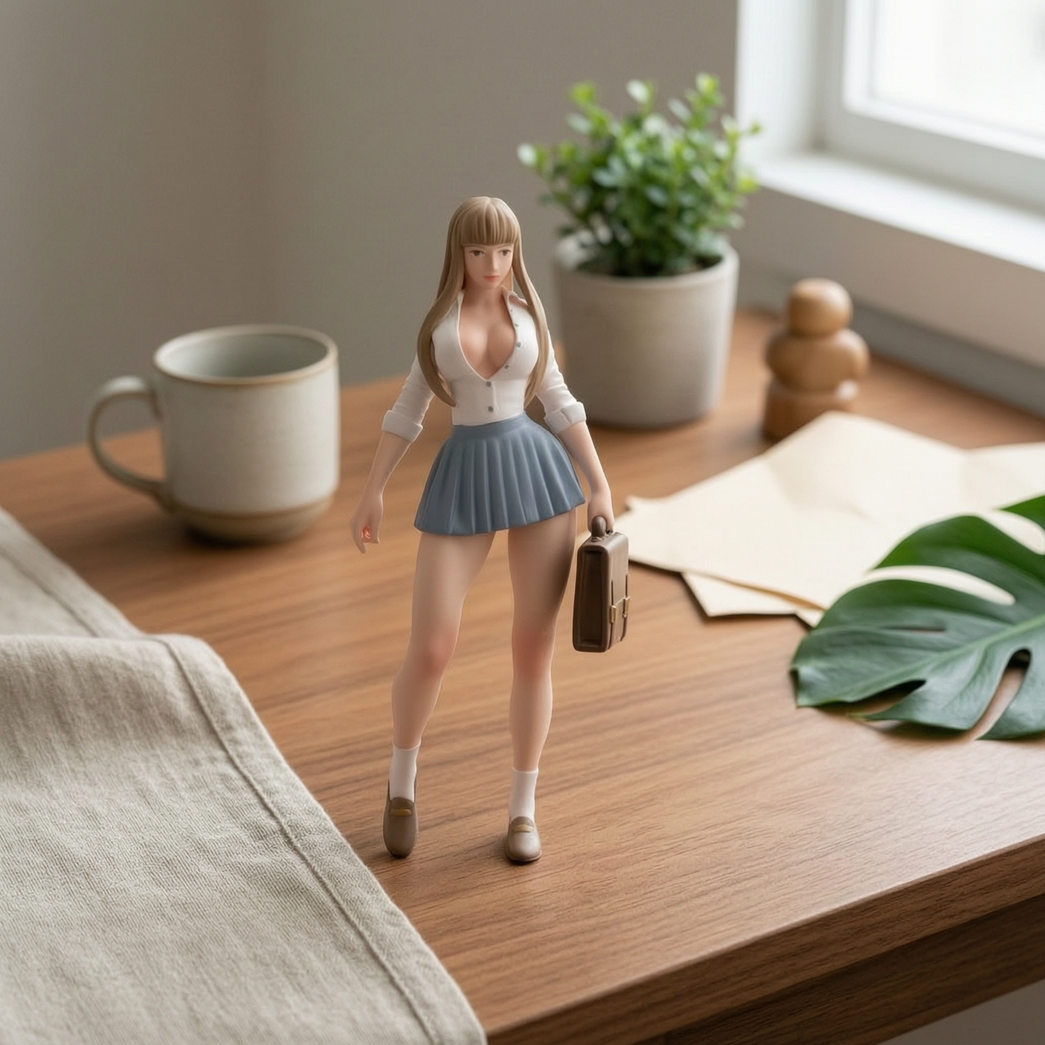 Home Decor Product - Hand-Painted Girl Figurine Resin Display Doll