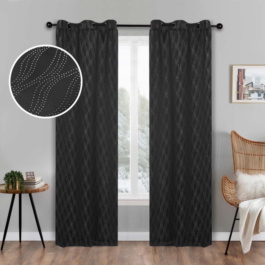 Blackout Curtains - Zuri Blackout Curtains Grommet Header Set