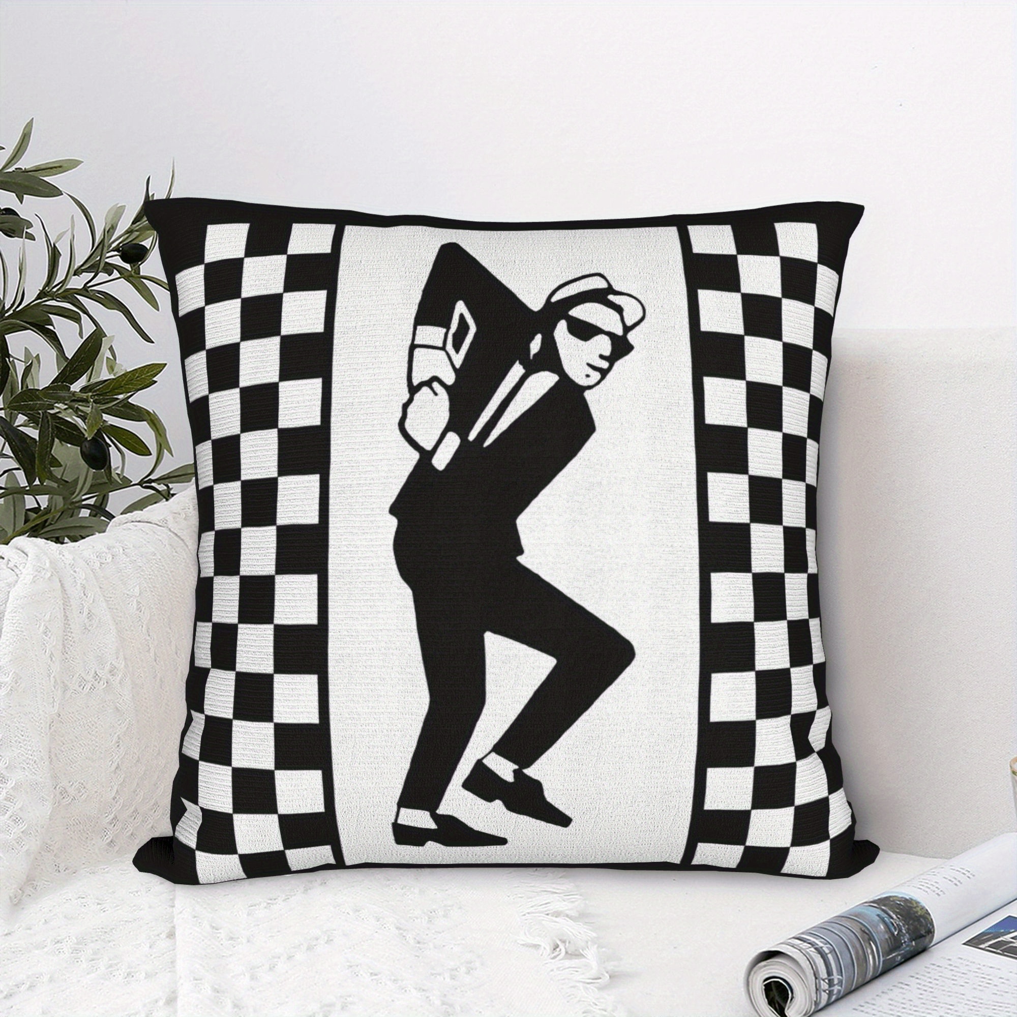 Home Decor Mod - Ska Rude Boy Pillowcase, Checkerboard Pattern