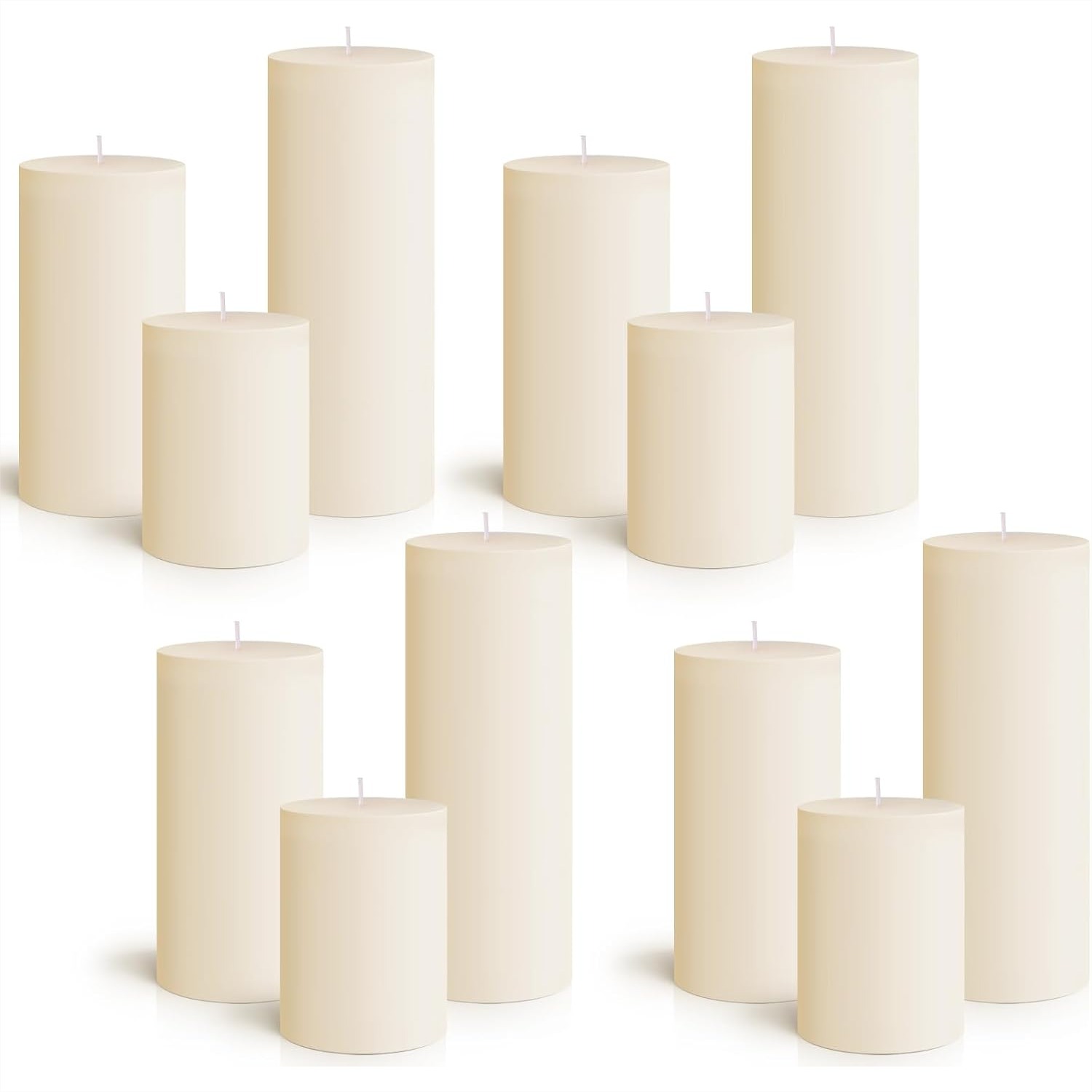 Home Decor Product - 12 Pillar Candles Bulk 3