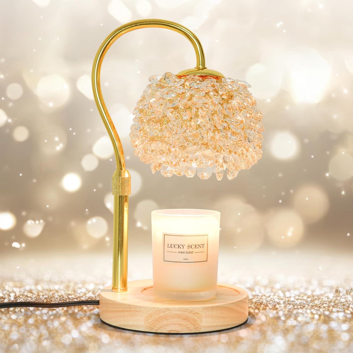 Home Decor Product - Dimmable Candle Warmer Lamp with Timer,