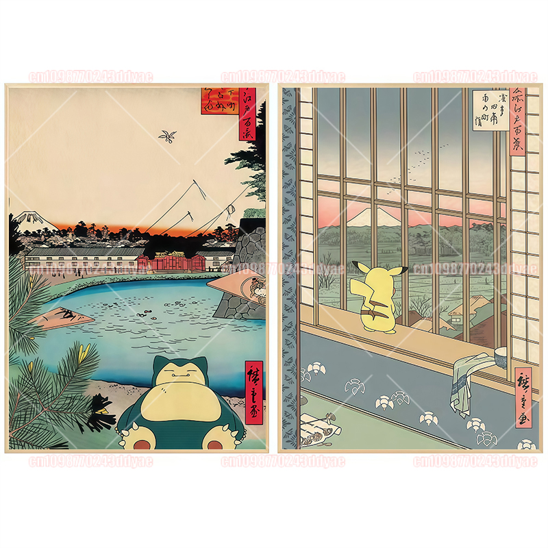 Classic Pokemon Canvas Paintin - Home Decor Wall Pictures 评论和价格