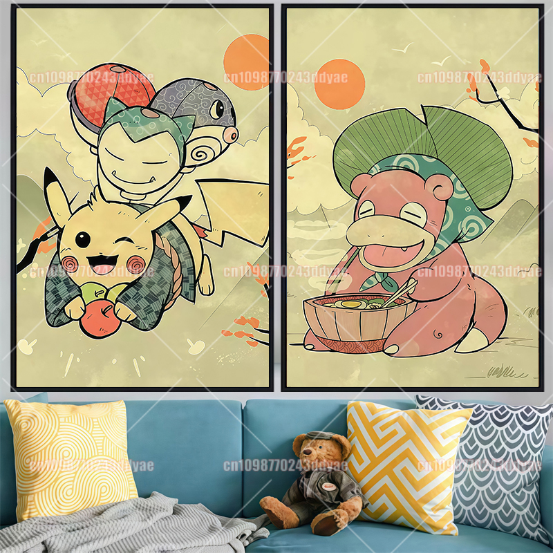 Classic Pokemon Canvas Paintin - Home Decor Wall Pictures 评论和价格