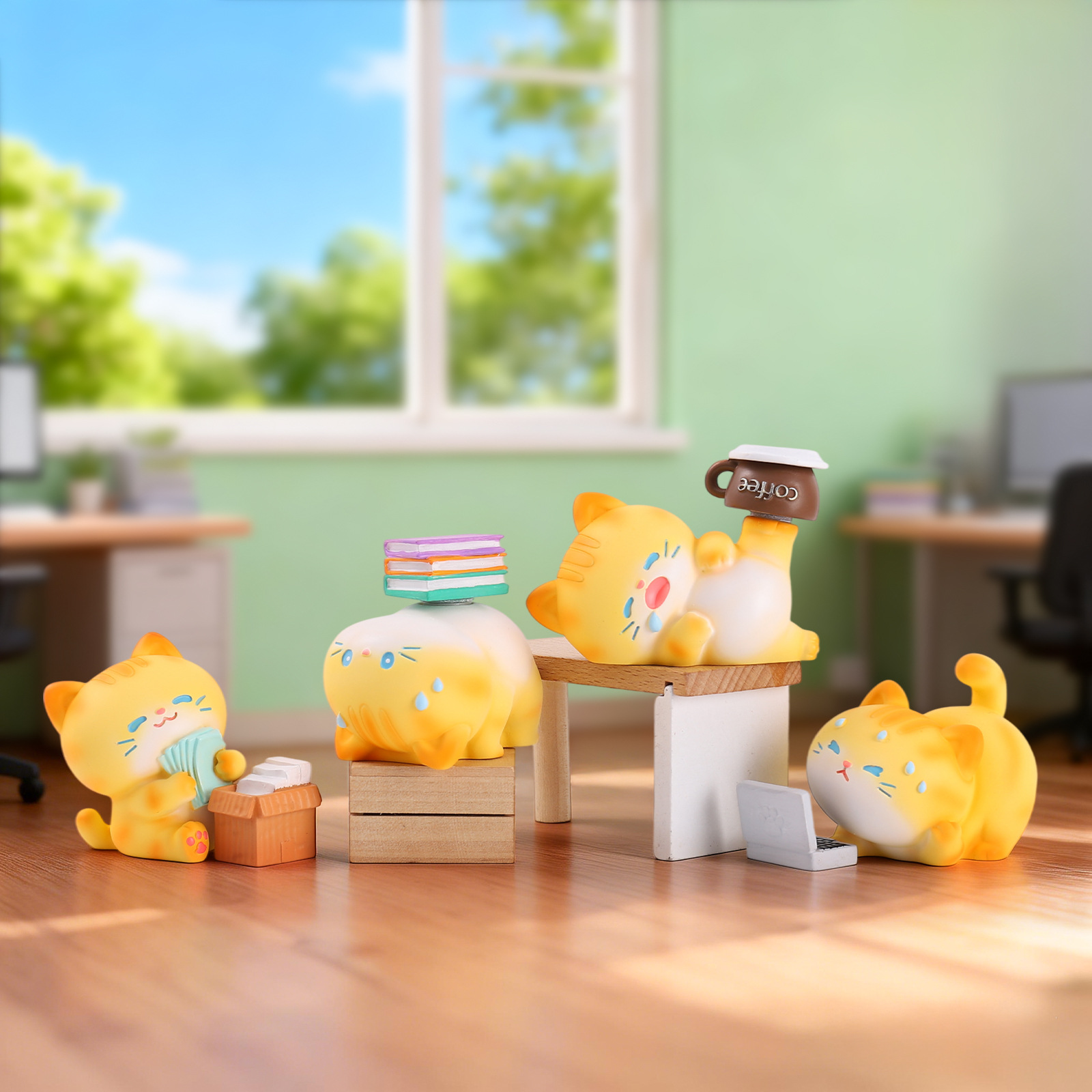 Blind Box Cartoon Orange Cat R - Home Decor Orange 评论和价格