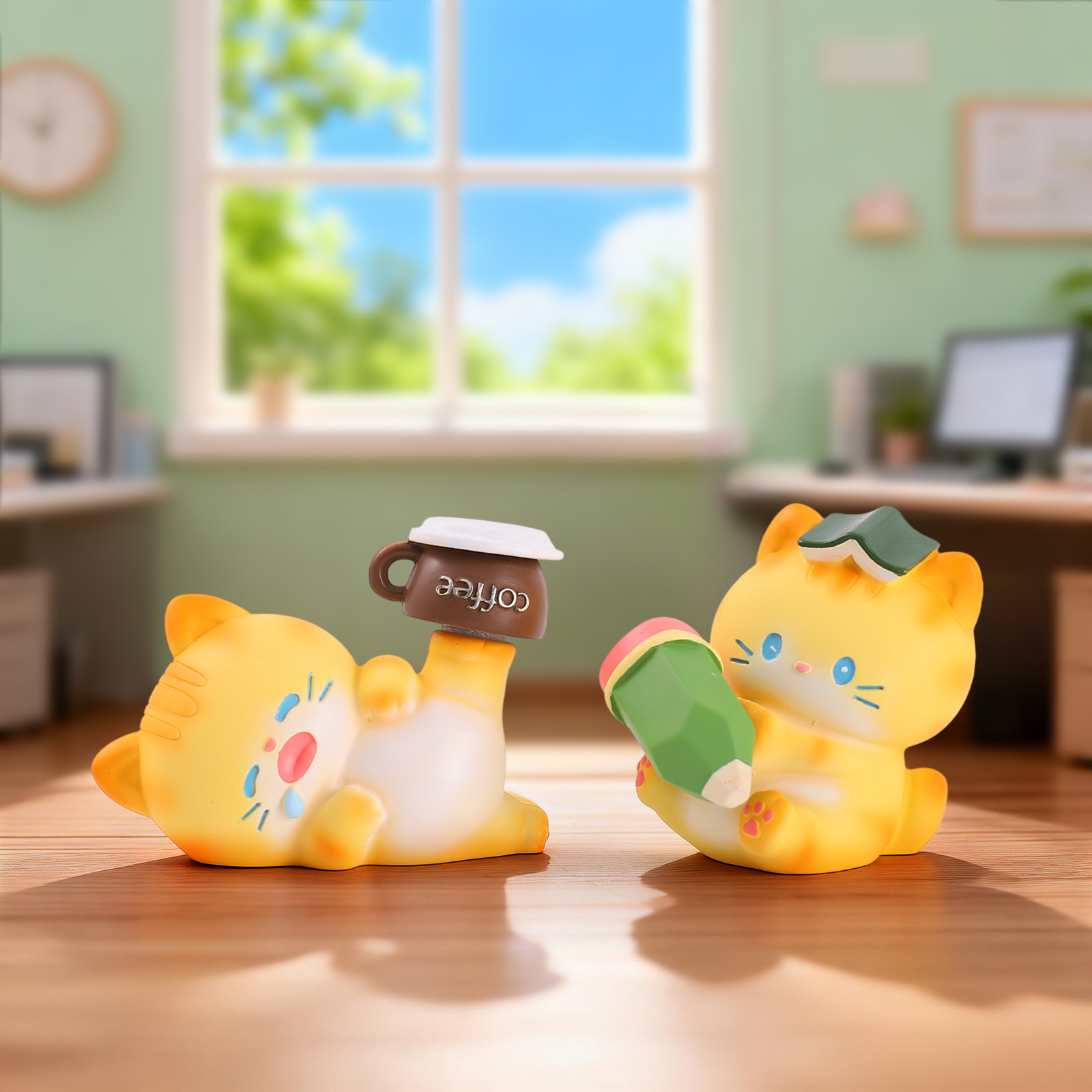 Blind Box Cartoon Orange Cat R - Home Decor Orange 评论和价格