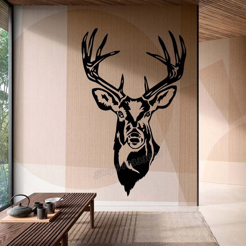 Deer Wall decal Horns Forest W - Home Decor Vinyl Flooring 评论和价格