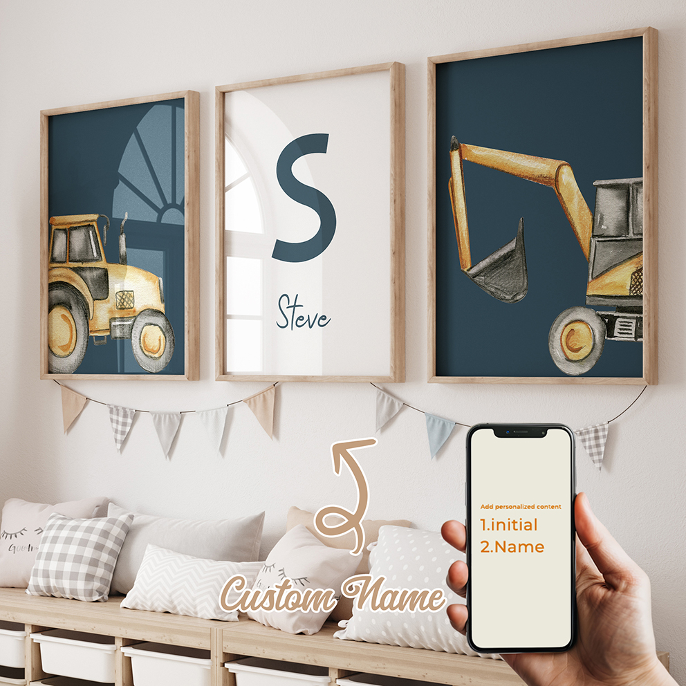 3pcs Personalized Custom Name  - Home Decor Wall Pictures 评论和价格