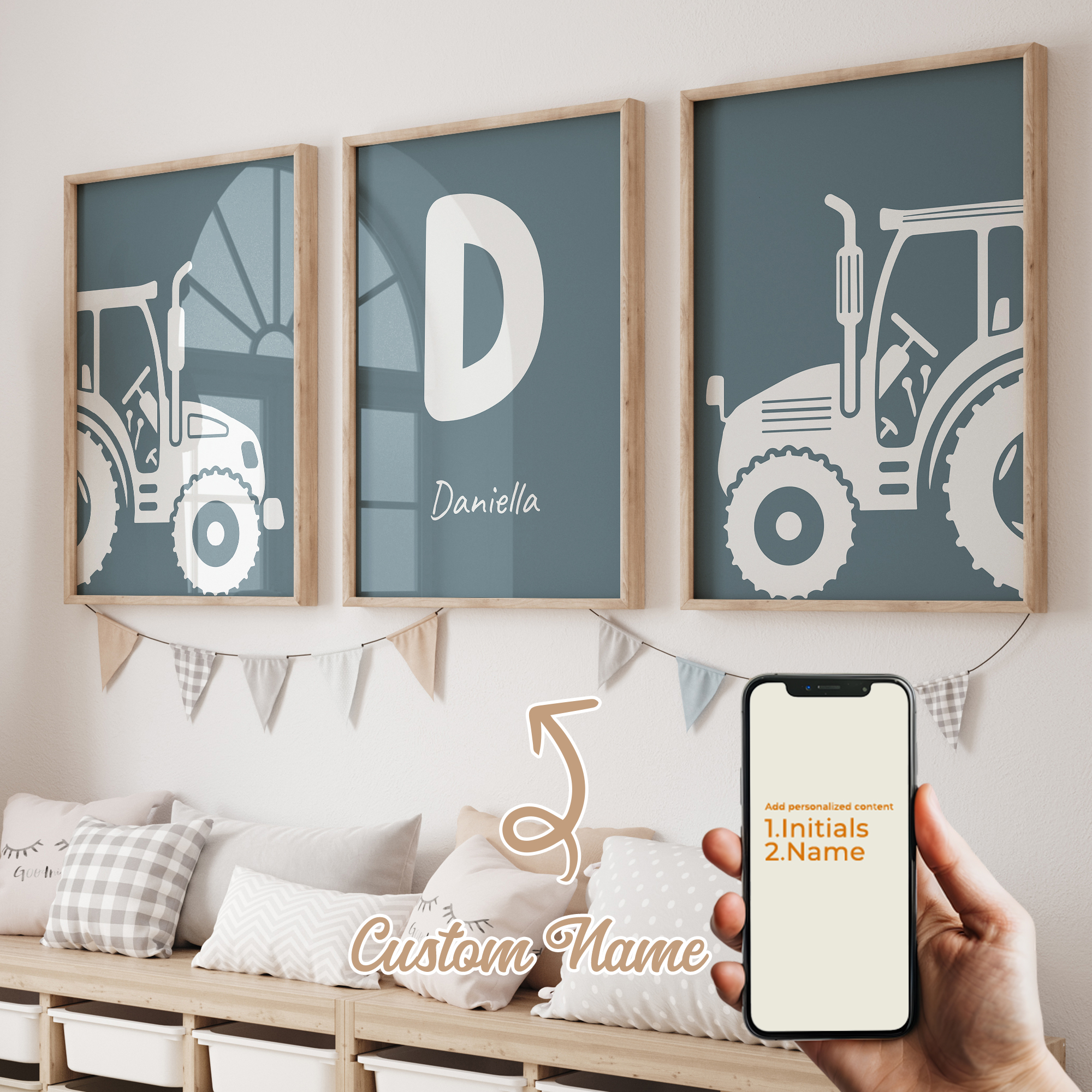 3pcs Personalized Custom Name  - Home Decor Wall Pictures 评论和价格