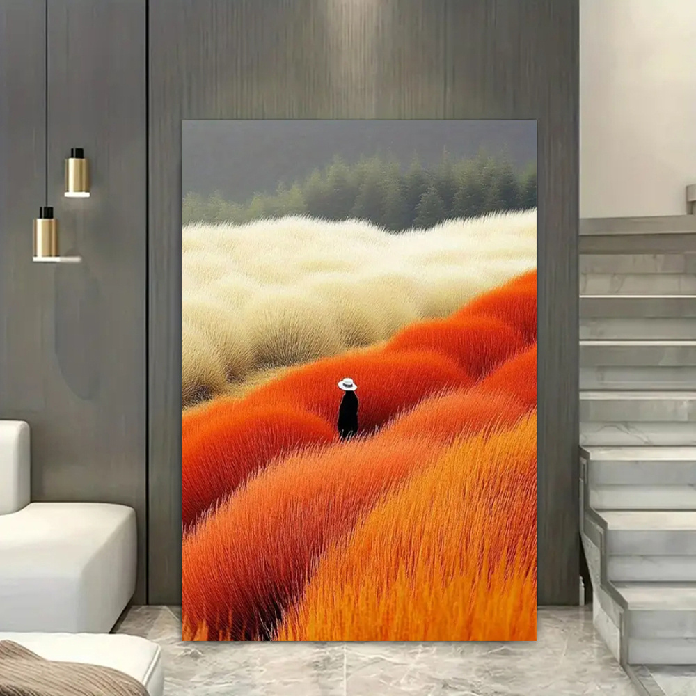 Modern Abstract Landscape Post - Home Decor Orange 评论和价格