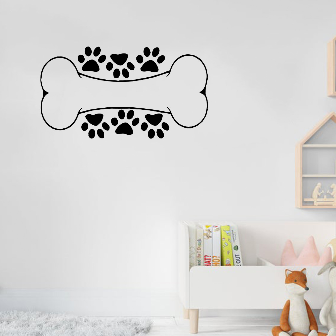 1 pc hot sale Dog Bone Wall De - Home Decor Vinyl Flooring 评论和价格