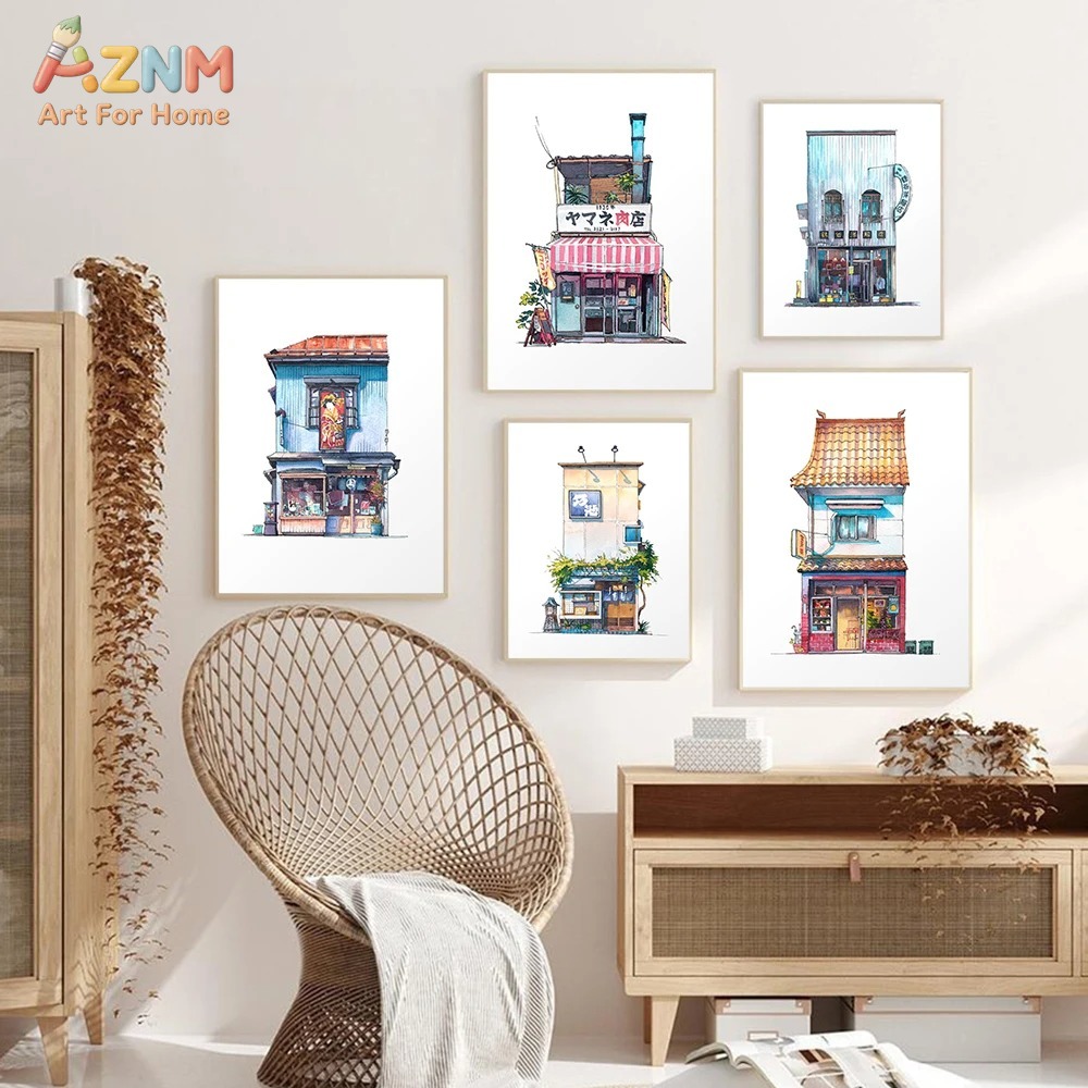 AZNM Japanese Storefront Water - Home Decor Shop 评论和价格