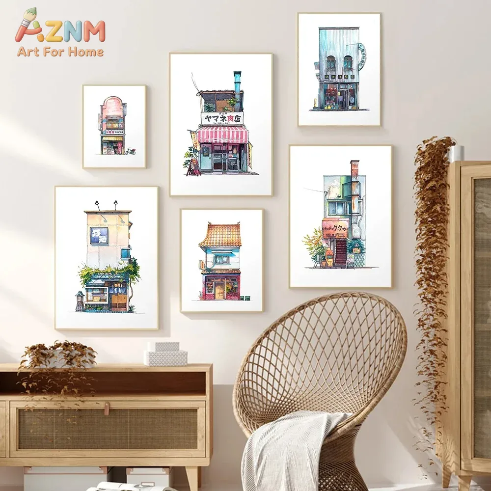 AZNM Japanese Storefront Water - Home Decor Shop 评论和价格