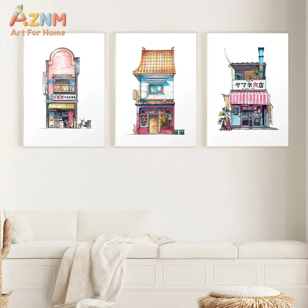 AZNM Japanese Storefront Water - Home Decor Shop 评论和价格
