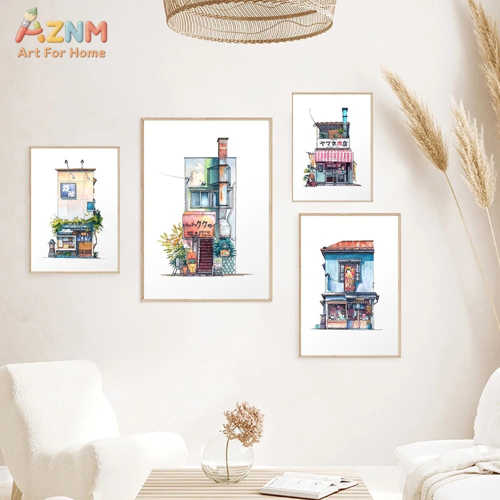 AZNM Japanese Storefront Water - Home Decor Shop 评论和价格