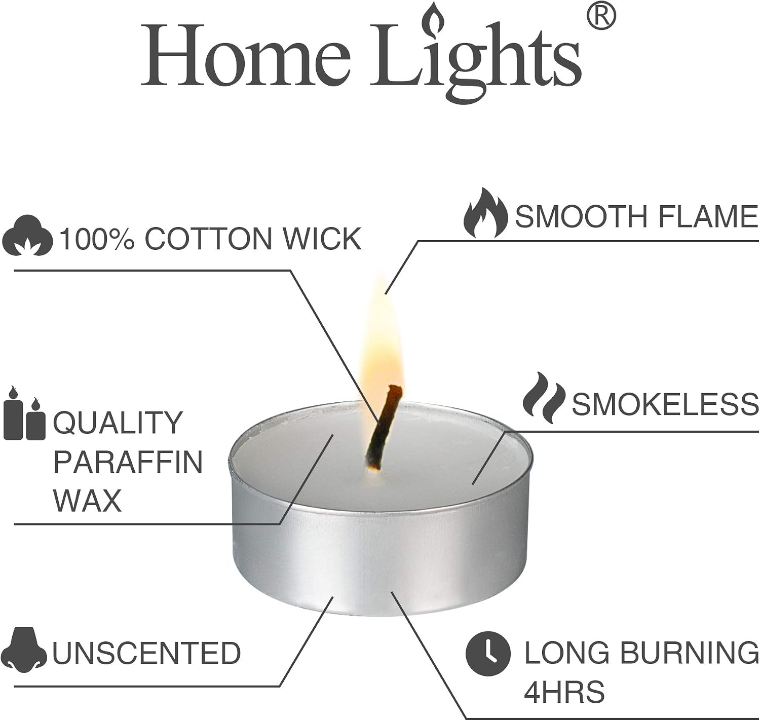 Unscented Tealight Candles 4-H - Home Decor Product 评论和价格