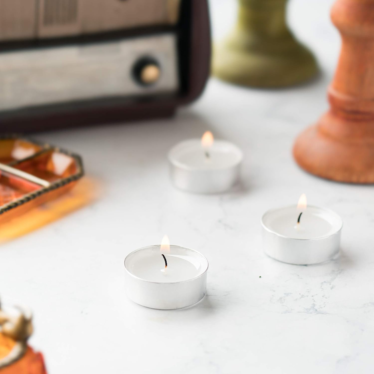 Unscented Tealight Candles 4-H - Home Decor Product 评论和价格