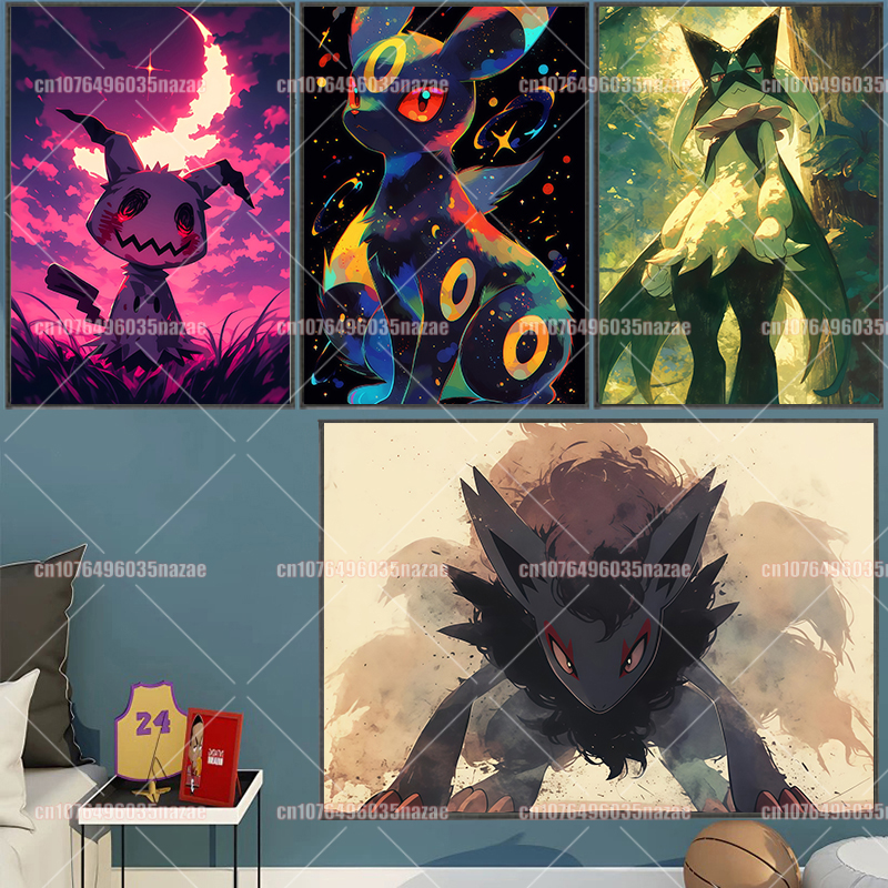 Anime Pokemon Canvas Painting  - Home Decor Wall Pictures 评论和价格