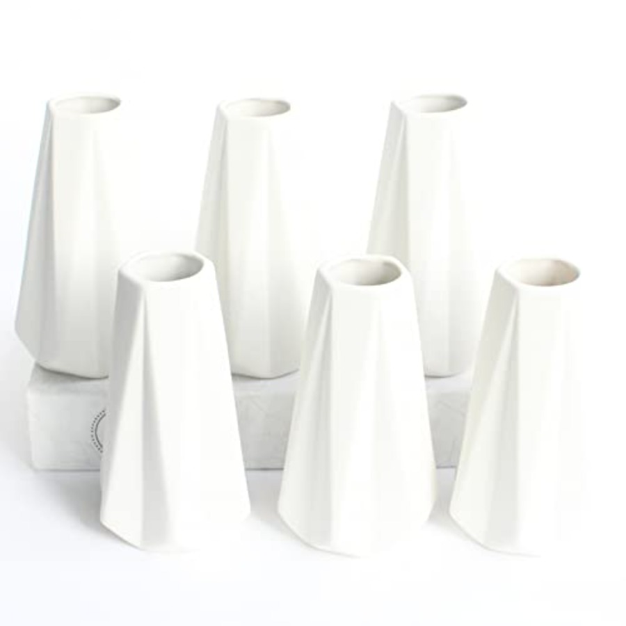 Modern White Vase for Flowers  - Home Decor Mod 评论和价格