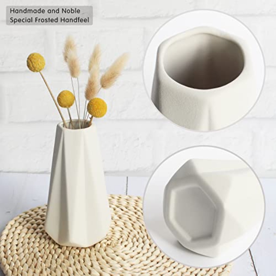 Modern White Vase for Flowers  - Home Decor Mod 评论和价格