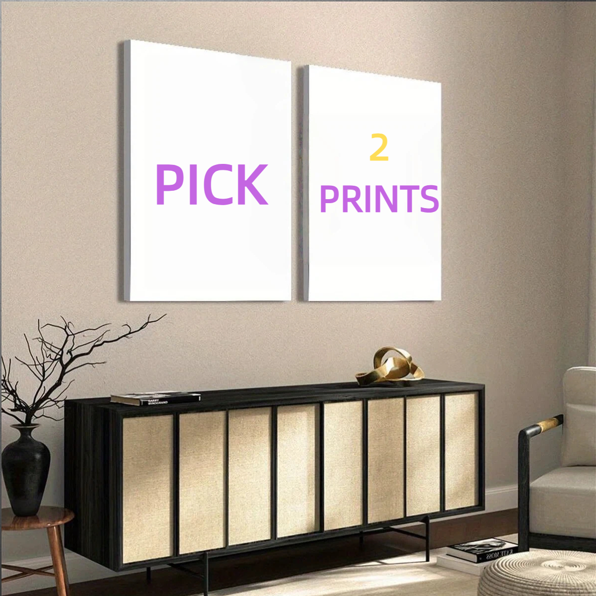 2pcs/set of custom canvas phot - Home Decor Wall Pictures 评论和价格
