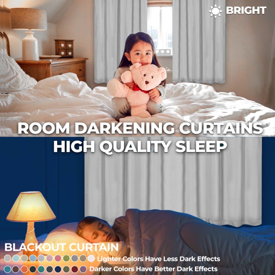 Blackout Solid Light Filtering - Blackout Curtains 评论和价格