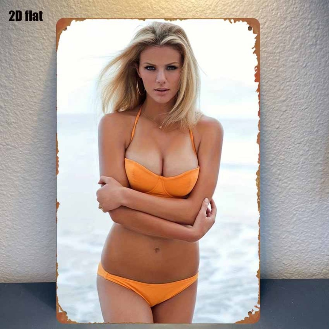 Vintage Orange Bikini Beach Gi - Home Decor Orange 评论和价格