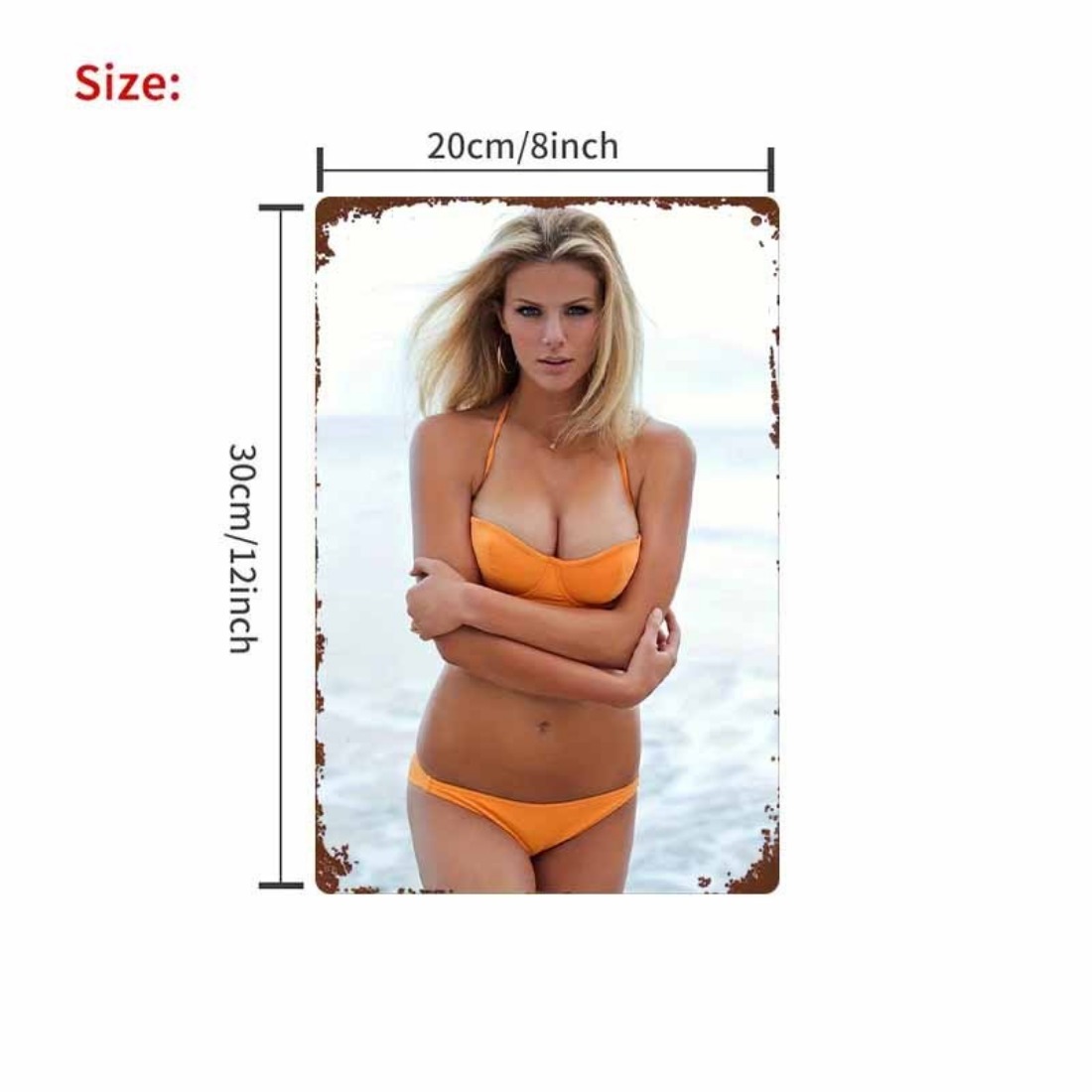 Vintage Orange Bikini Beach Gi - Home Decor Orange 评论和价格