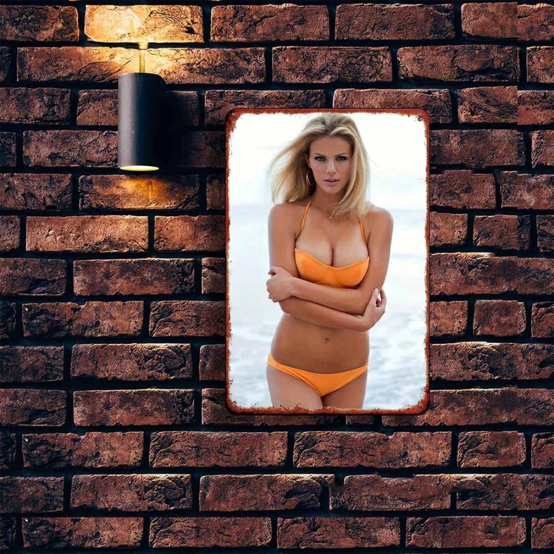 Vintage Orange Bikini Beach Gi - Home Decor Orange 评论和价格