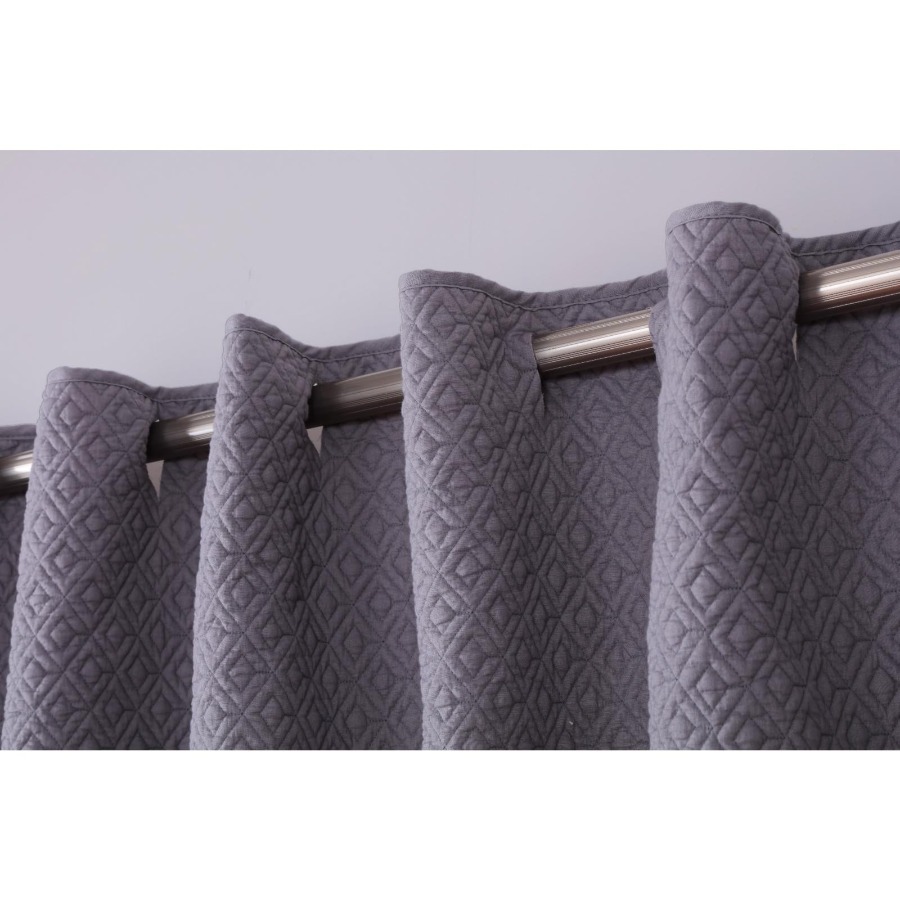 Vashon Solid Color Textured Qu - Blackout Curtains 评论和价格