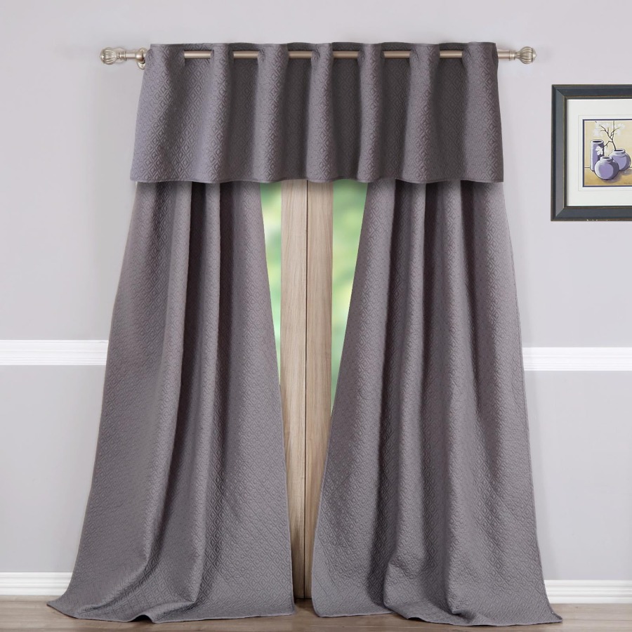 Vashon Solid Color Textured Qu - Blackout Curtains 评论和价格