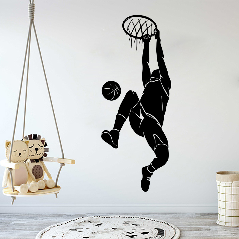 Large Slam Dunk Basketball Wal - Home Decor Vinyl Flooring 评论和价格