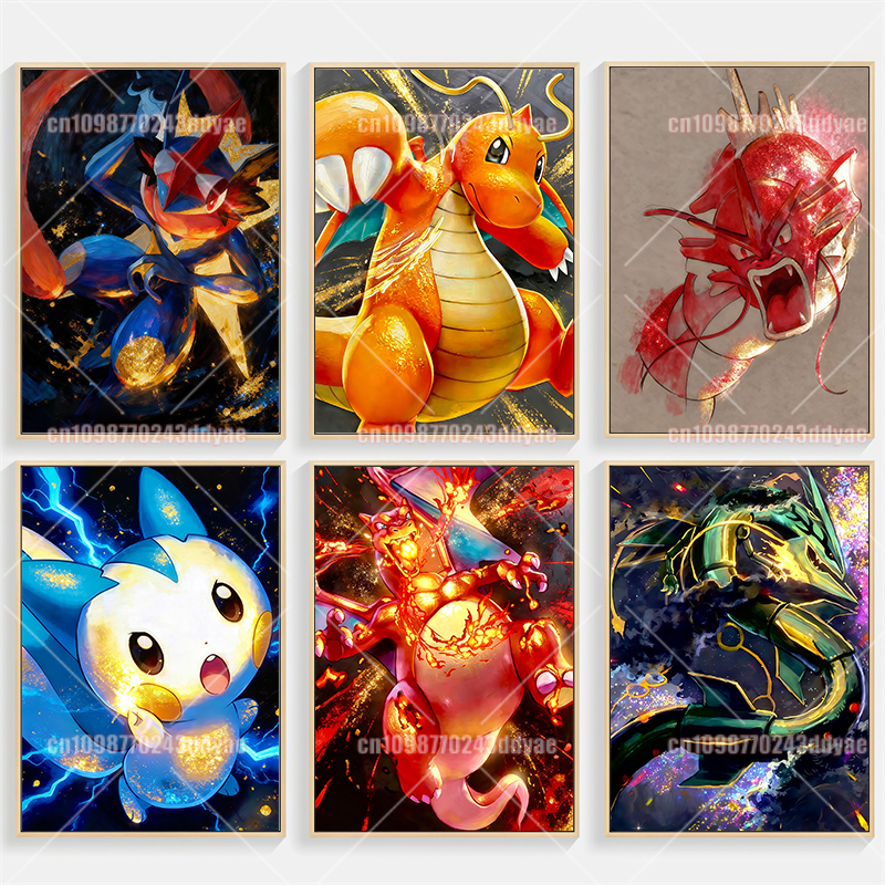 Classic Retro Pokemon Anime Co - Home Decor Wall Pictures 评论和价格
