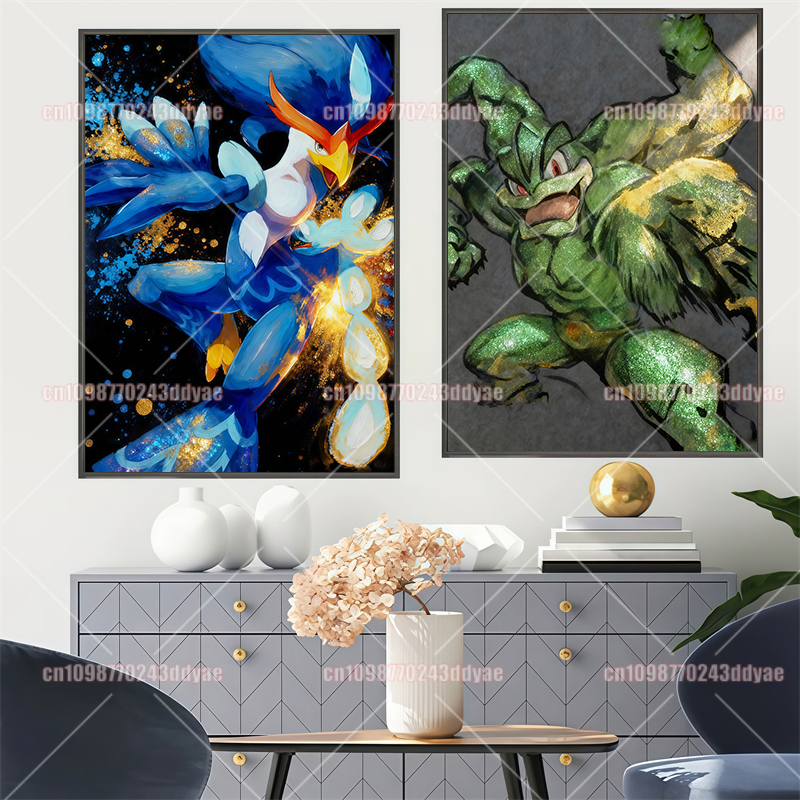 Classic Retro Pokemon Anime Co - Home Decor Wall Pictures 评论和价格