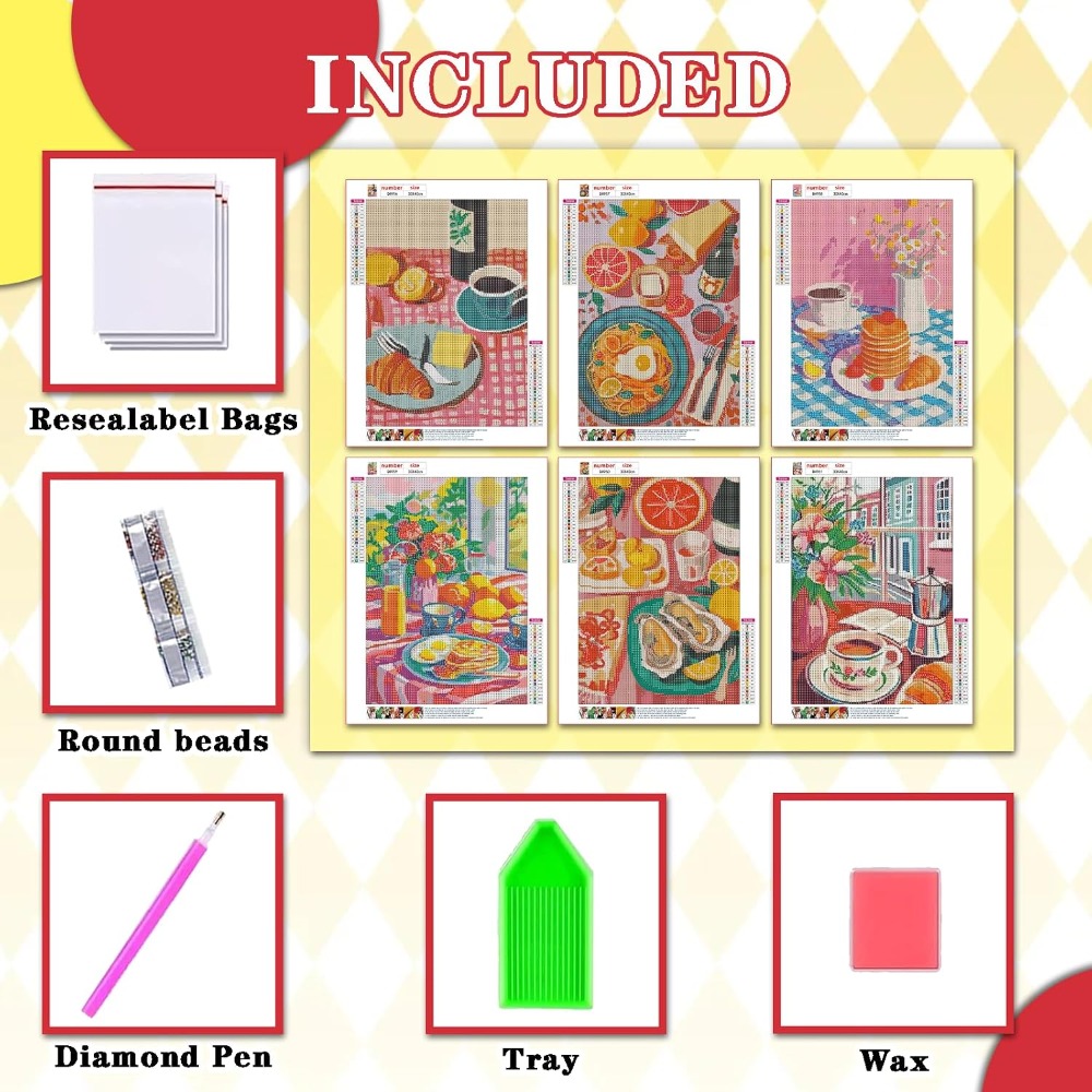 6 Pack 5D Diamond Painting Kit - Home Decor Product 评论和价格