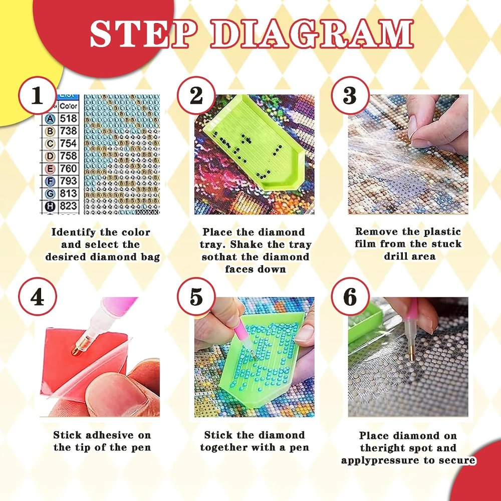 6 Pack 5D Diamond Painting Kit - Home Decor Product 评论和价格