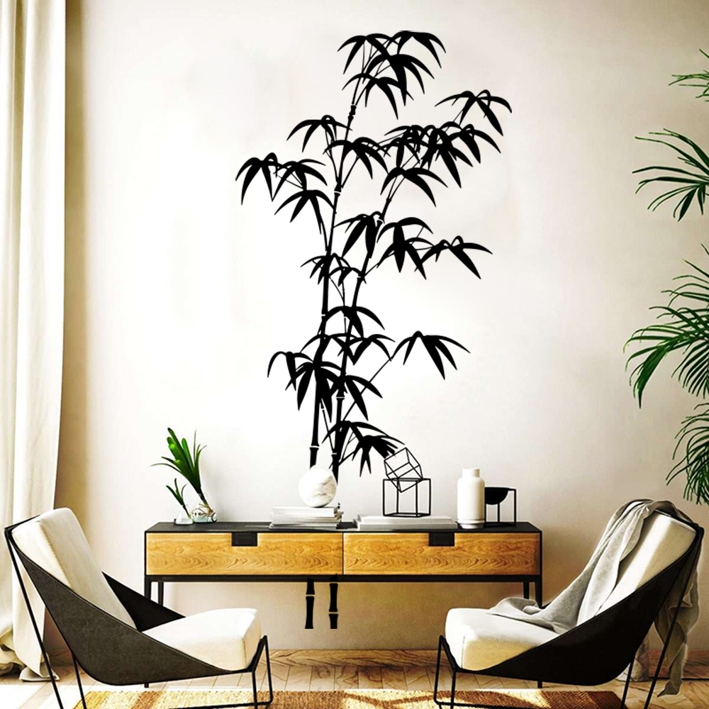 Large Bamboo Tree Wall Sticker - Home Decor Vinyl Flooring 评论和价格