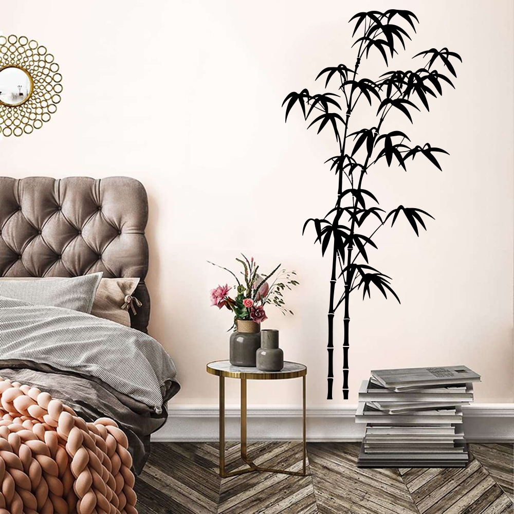 Large Bamboo Tree Wall Sticker - Home Decor Vinyl Flooring 评论和价格