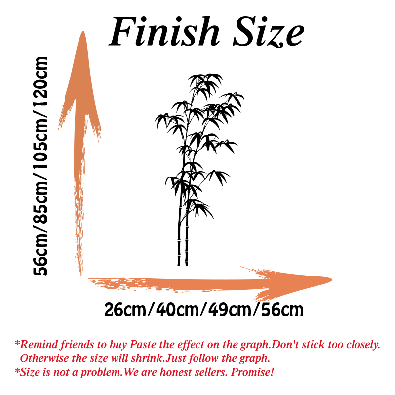 Large Bamboo Tree Wall Sticker - Home Decor Vinyl Flooring 评论和价格