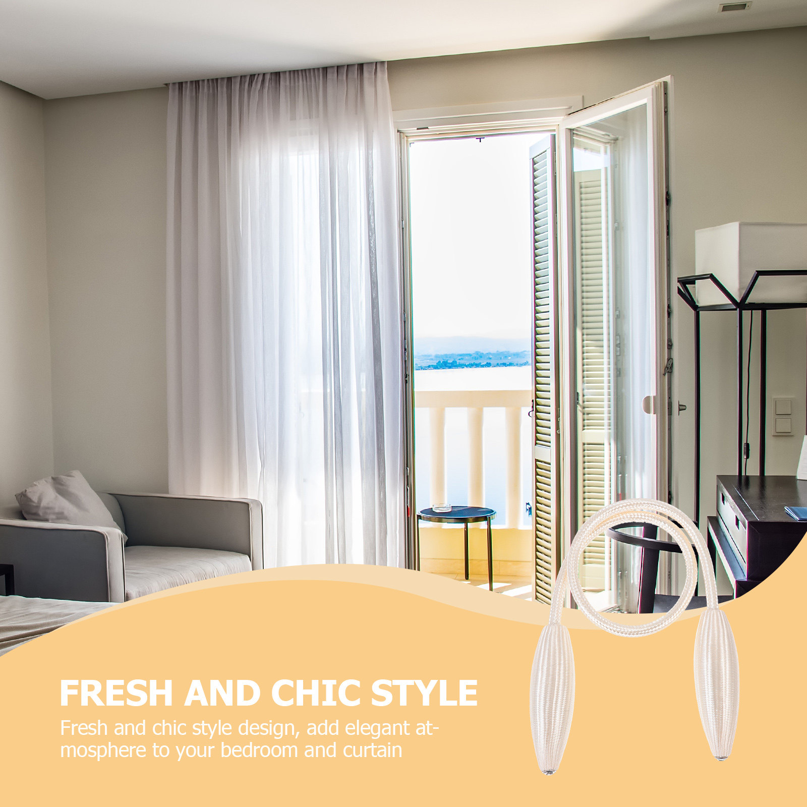 2Pcs Flexible Simple Curtain B - Home Decor Shop 评论和价格
