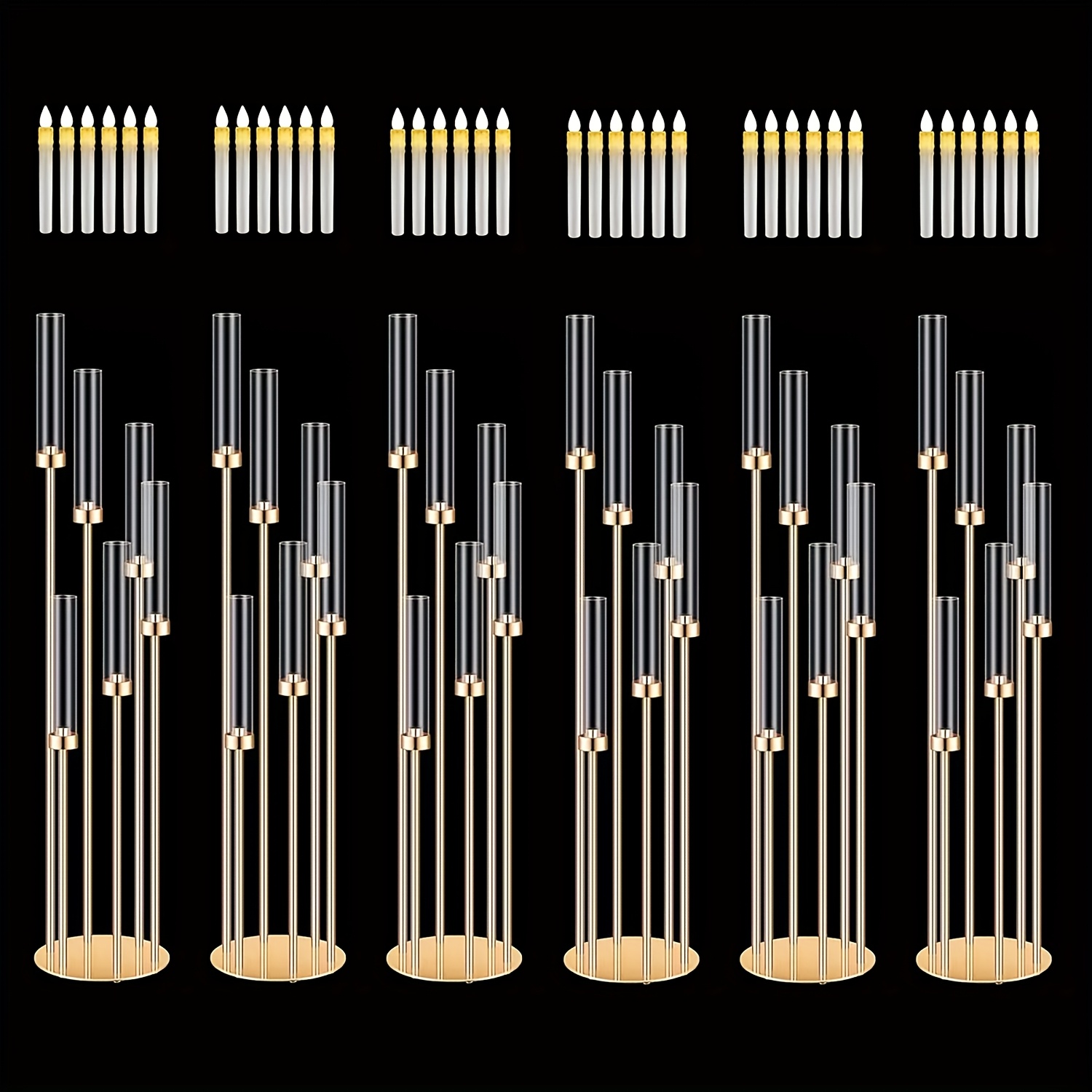 2 Sets Floor Candelabra 6 Arms - Flooring Home Decor 评论和价格