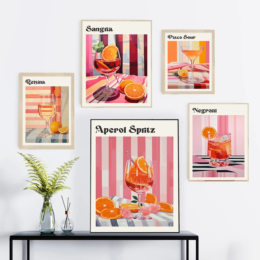 Cartoon Fruit Juice Aperol Spr - Home Decor Shop 评论和价格