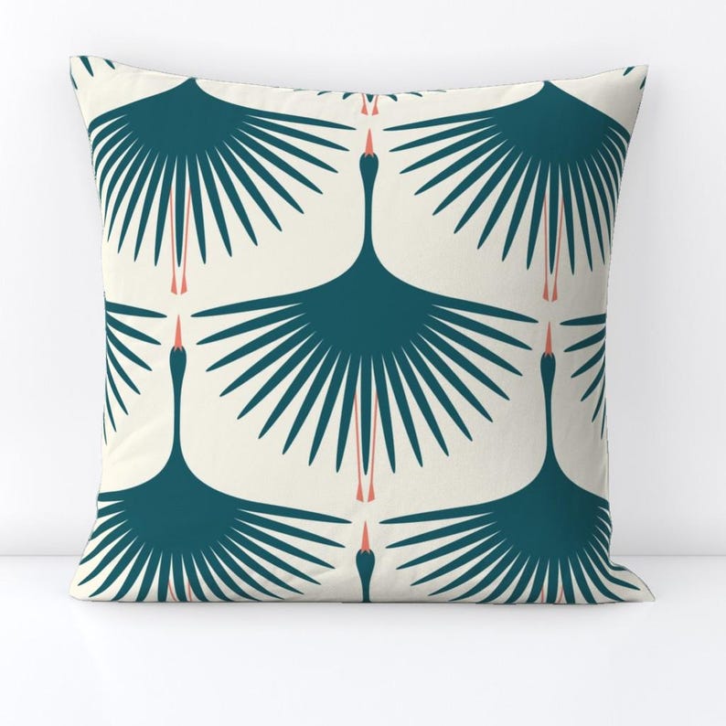 Mod Crane Throw Pillow Cover - - Home Decor Mod 评论和价格
