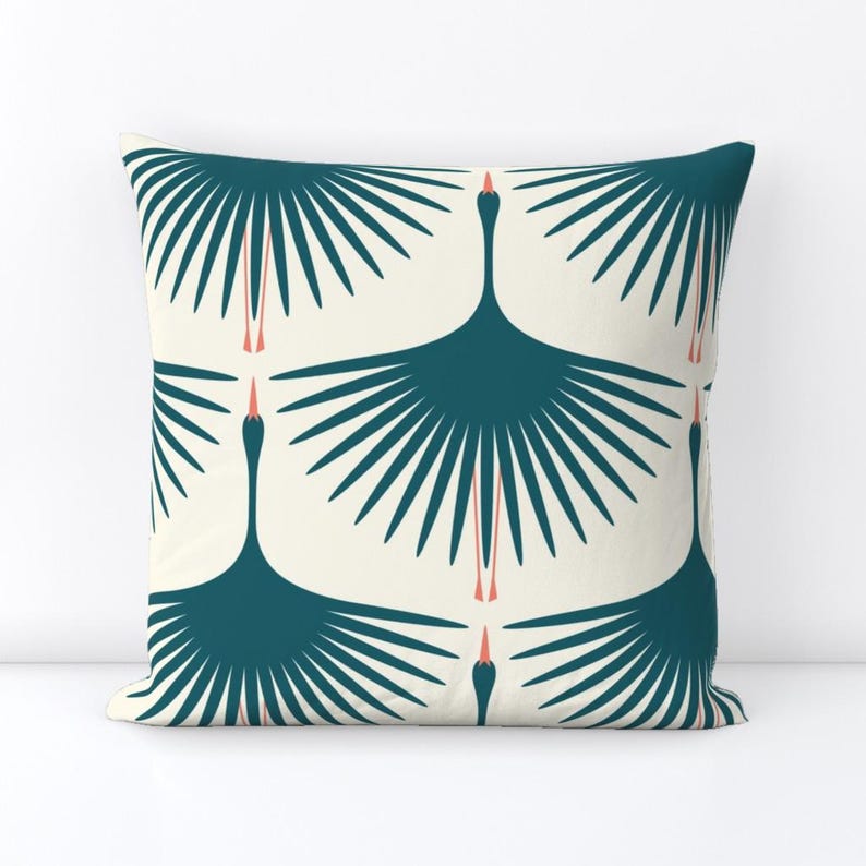 Mod Crane Throw Pillow Cover - - Home Decor Mod 评论和价格
