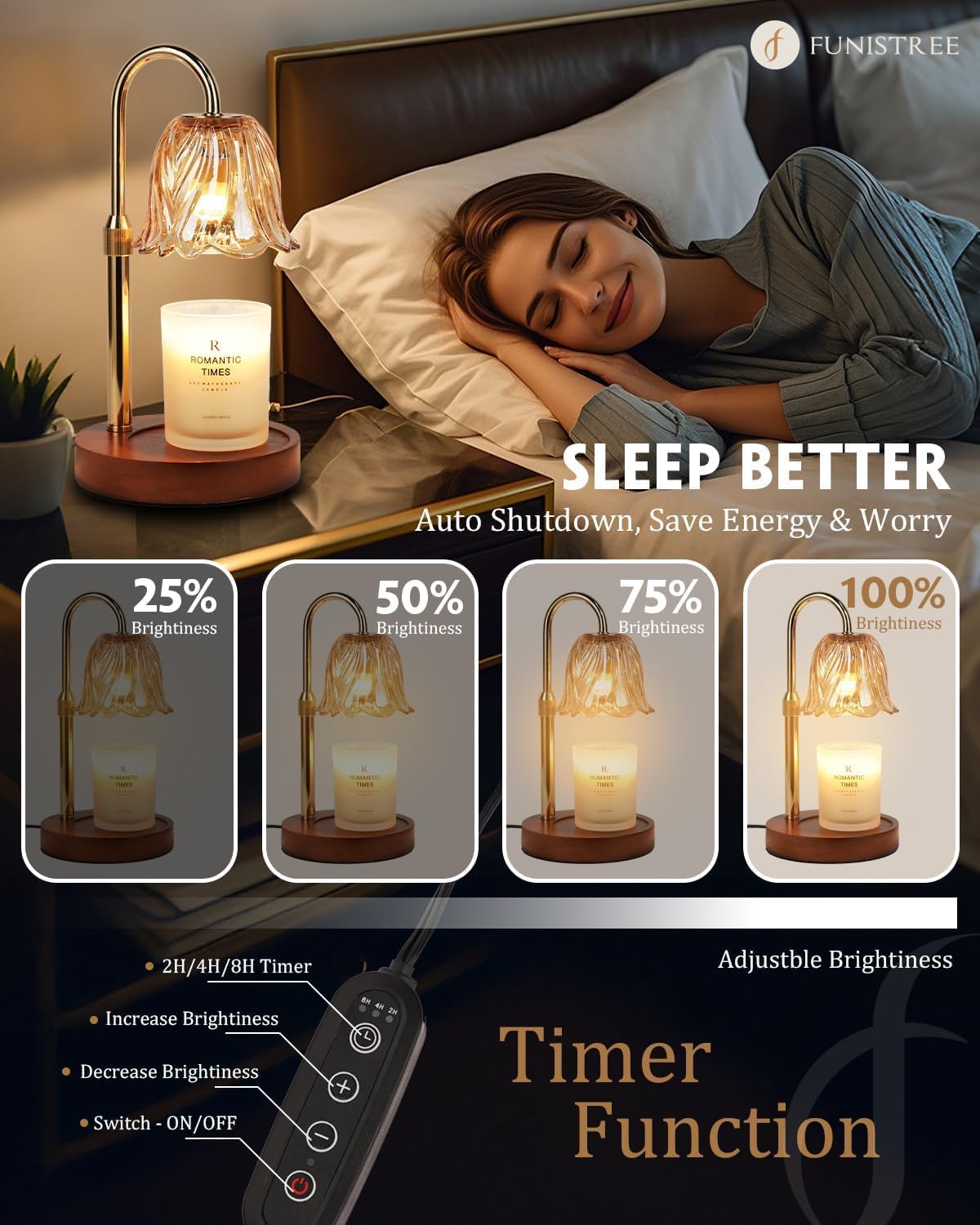 Candle Warmer Lamp Gold With T - Home Decor Product 评论和价格