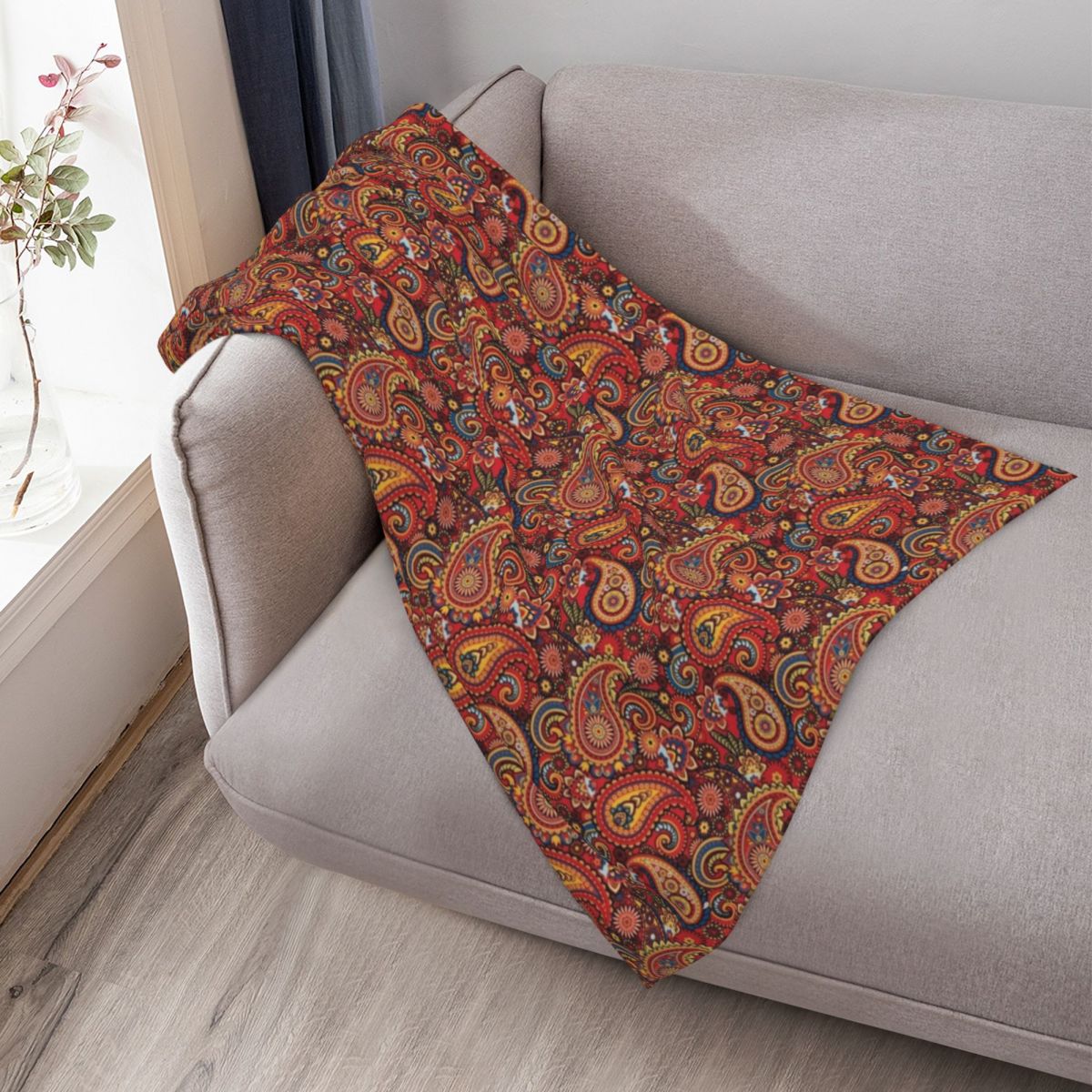Classic Mod Paisley Throw Blan - Home Decor Mod 评论和价格