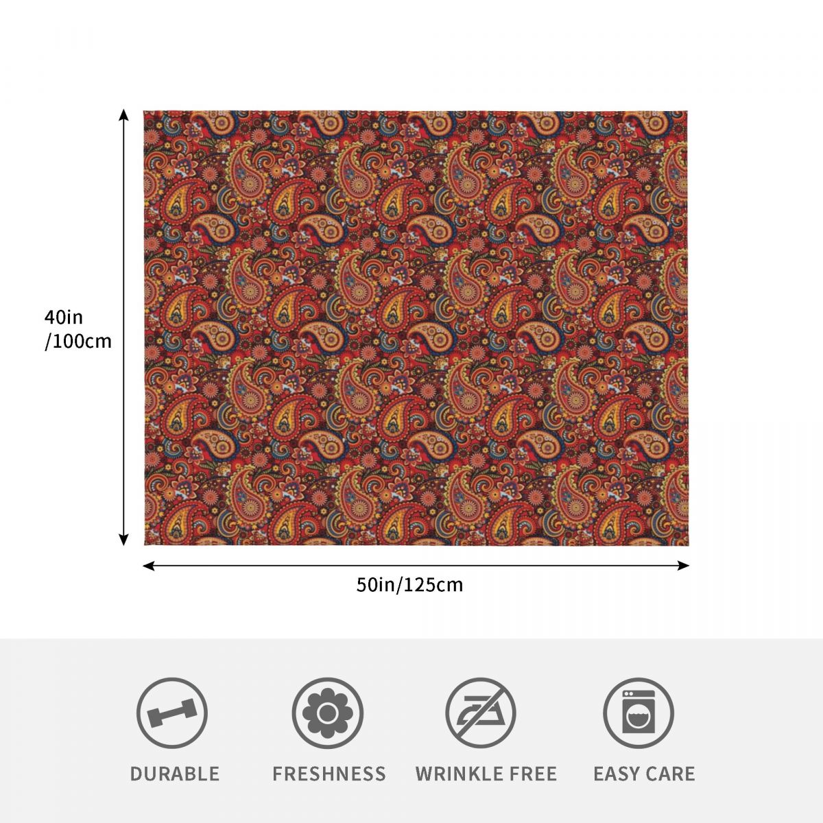 Classic Mod Paisley Throw Blan - Home Decor Mod 评论和价格