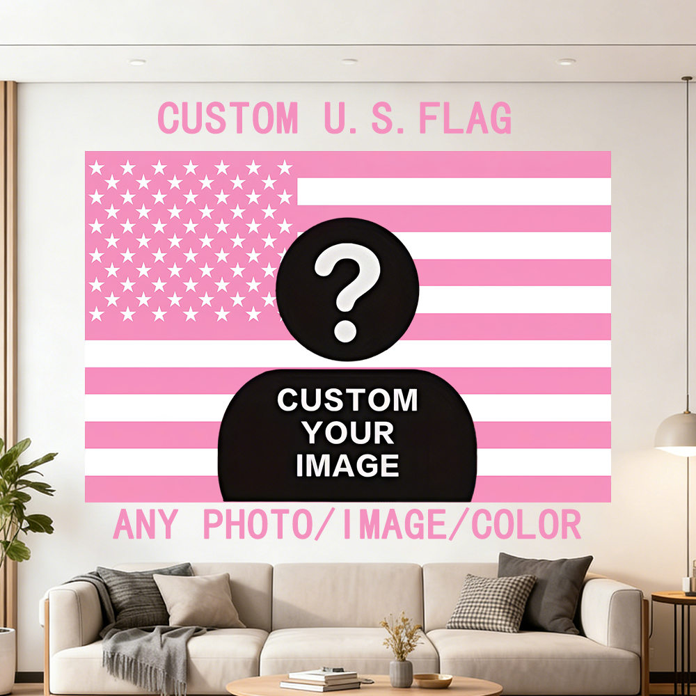 Custom USA PINK Flag Banner Pr - Home Decor Png 评论和价格